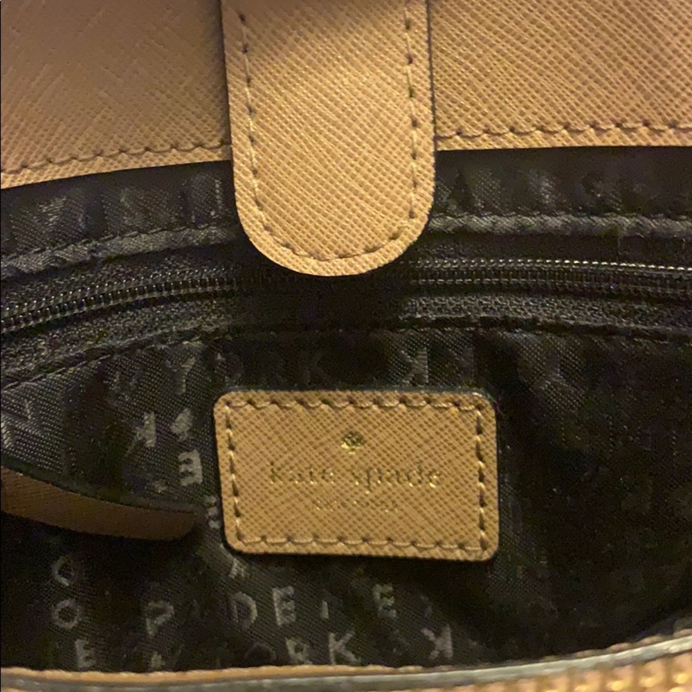 Tan and Black Kate Spade Handbag - Picture 4 of 8